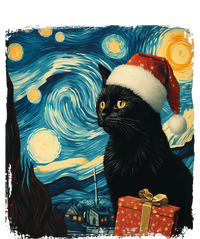 Christmas Black Cat Starry Night Van Gogh Retro Cat Art Xmas Tank Top