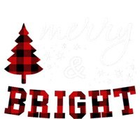 Christmas Cute For Red Plaid Merry And Bright Letter High Crown Mesh Back Trucker Hat