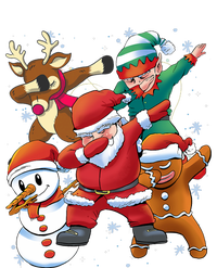 Christmas Dabbing Santa Elf Deer Gingerbread Man & Snowman T-Shirt