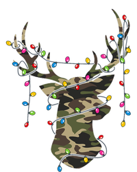 Christmas Holiday Camo Hunting Reindeer Deer Xmas Lights T-Shirt