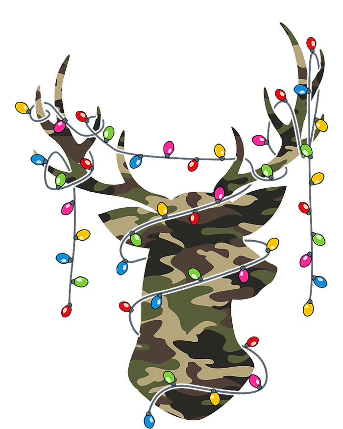 Christmas Holiday Camo Hunting Reindeer Deer Xmas Lights T-Shirt