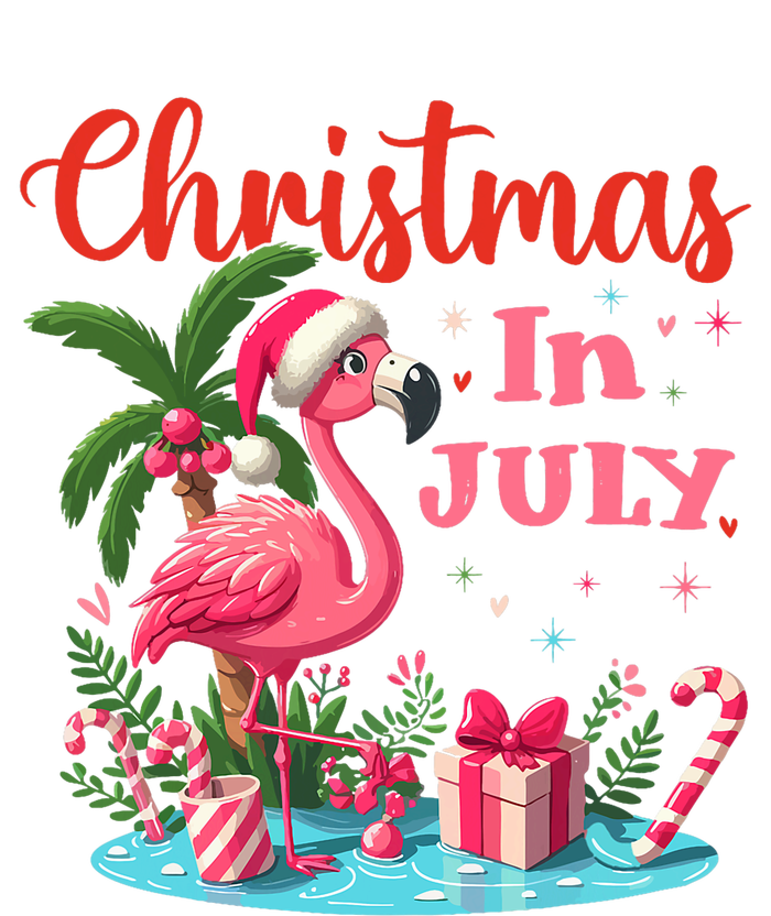 Christmas In July Flamingo Santa Hat Sweatshirt Cinch Pack Bag