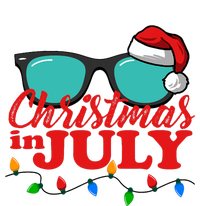 Christmas In July Santa Hat Sunglasses Summer Celebration T-Shirt