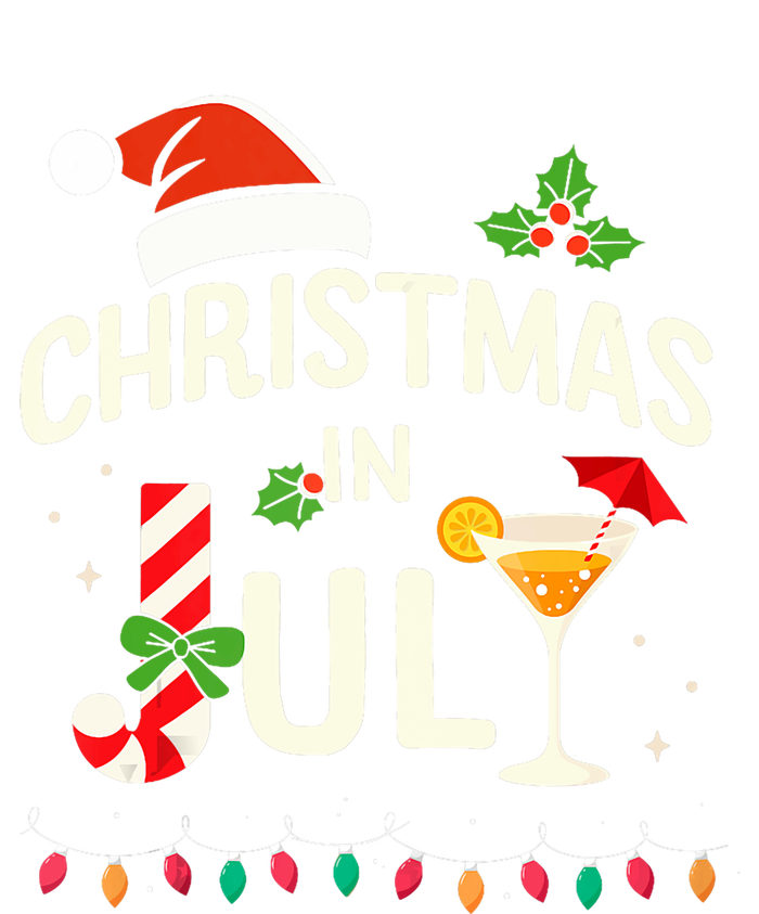 Christmas In July With Candy Cane For Summer Beach Xmas T-Shirt