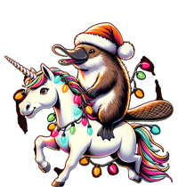 Christmas Lights Platypus Riding Unicorn T-Shirt