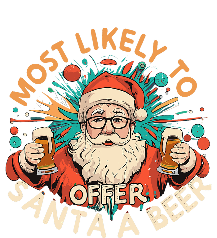 Christmas Most Likely To Offer Santa A Beer Xmas Ornaments Tank Top