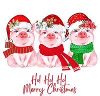 Christmas Pigs Ho Ho Ho Merry Christmas Christmas Farm Women's Crop Top Tee