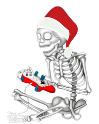 Christmas Skeleton Gamer Video Gaming Kids T-Shirt