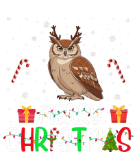 Merry Christmas Lights Owl Reindeer Hat Xmas Pjs T-Shirt