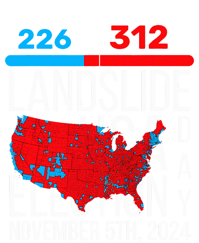 2024 Electoral Map Final Votes 312 Trump Landslide 7-Panel Snapback Hat