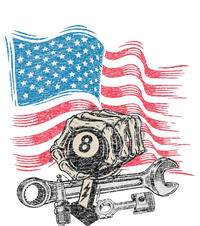 Mechanic Auto Car Repair American Flag Vintage Graphic T-Shirt