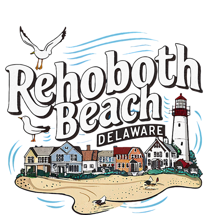 Ocean Rehoboth Beach Delaware Coastal Town Vibe T-Shirt