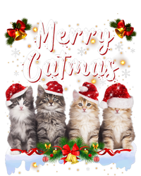 Cat Christmas Santa Hat Funny Merry Catmas Meowy T-Shirt