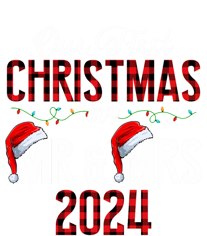 Cute Our First Christmas As Mr & Mrs 2024 Couples Pajamas Long Sleeve T-Shirt