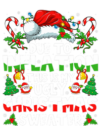 Funny Due To Inflation Ugly Christmas Sweaters Sweatshirt Cinch Pack Bag