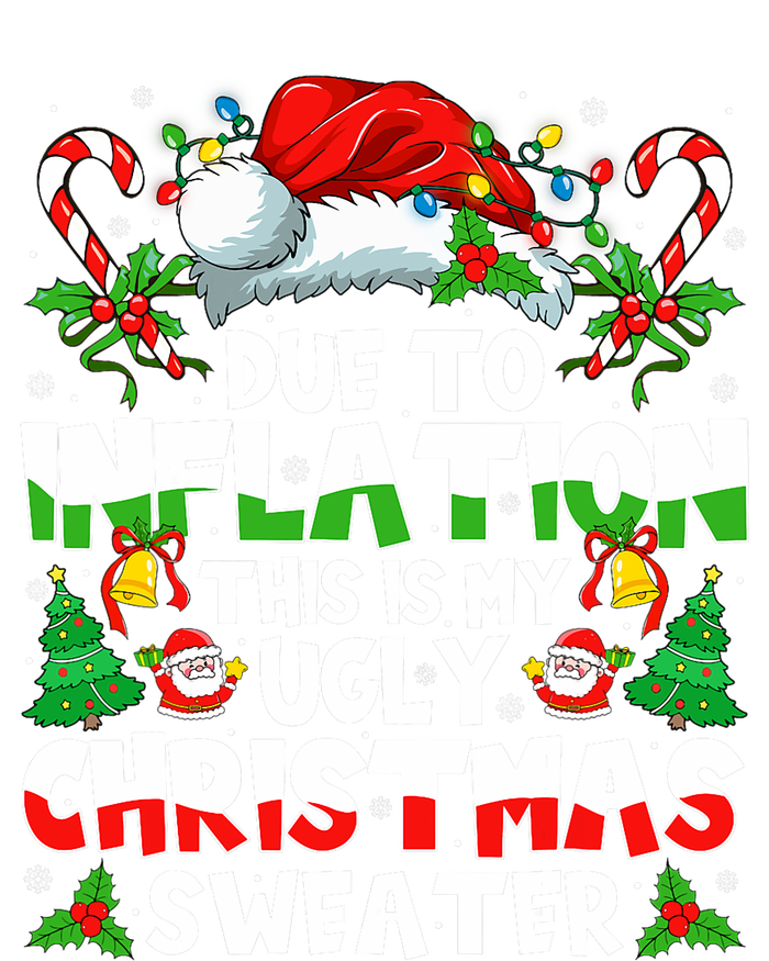 Funny Due To Inflation Ugly Christmas Sweaters Sweatshirt Cinch Pack Bag