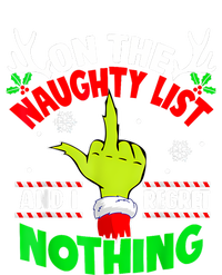 Funny On The List Of Naughty And I Regret Nothing Christmas Cropped Pullover Crew