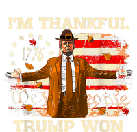 IM Thankful Trump Won Thanksgiving Turkey Fall Women Womens Funnel Neck Pullover Hood