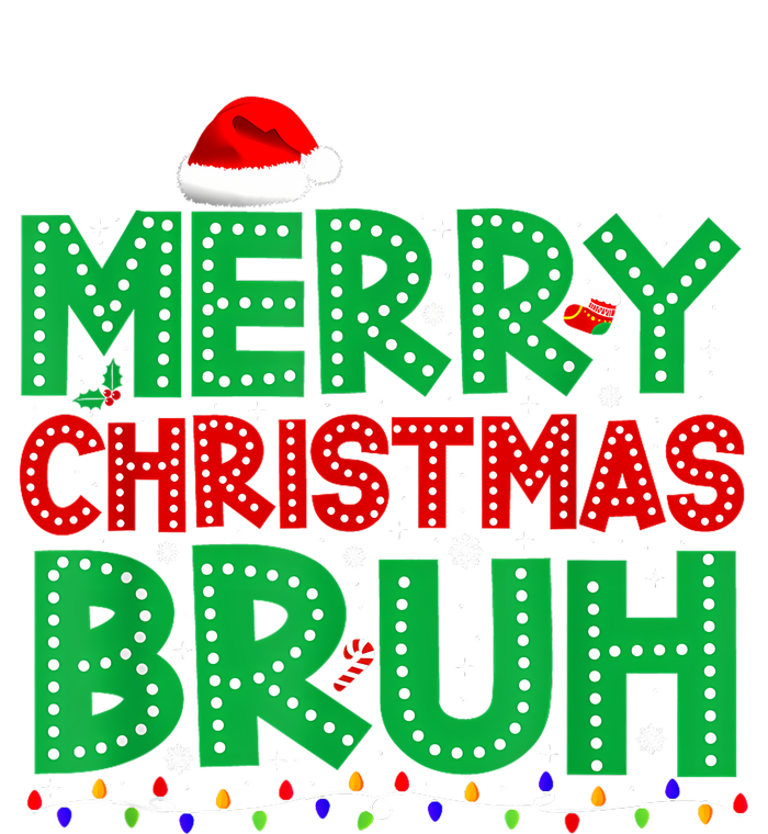 Merry Christmas Bruh Xmas Lights Santa Hat Youth Performance Sprint T-Shirt