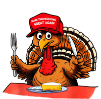 Make Thanksgiving Great Again Funny Donald Trump Turkey 2024 Kids T-Shirt