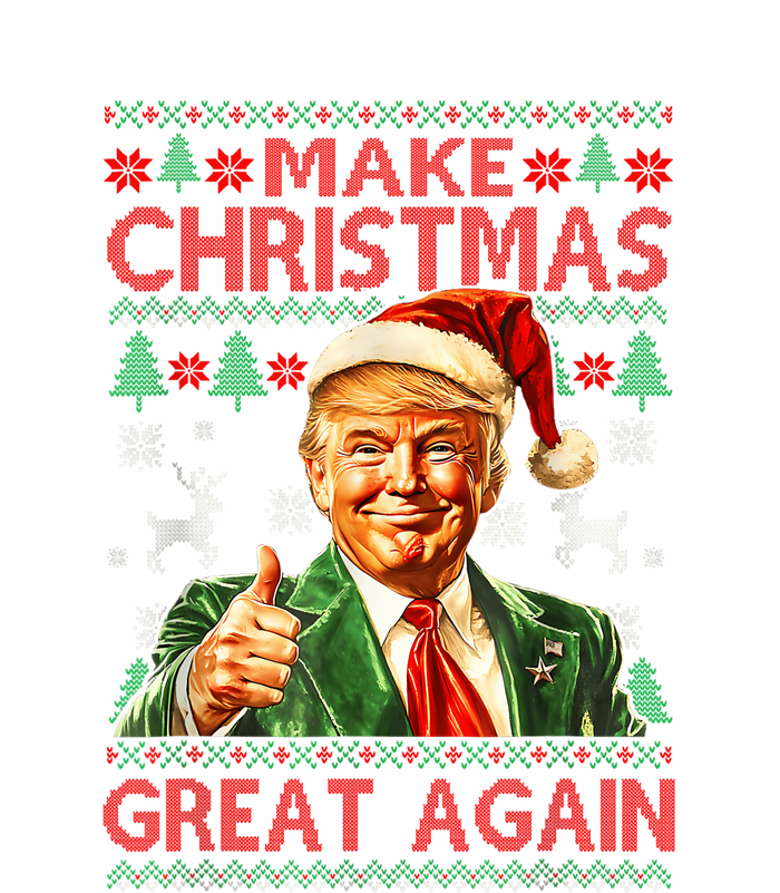 Make Christmas Great Again Funny Trump Santa Hat Xmas Ugly Sustainable Beanie