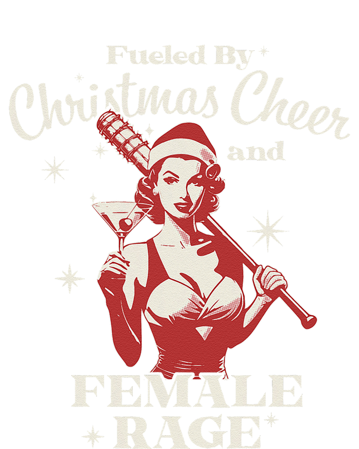 Fueled By Christmas Cheer And Female Rage Funny Liberal T-Shirt