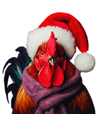 Rooster With Santa Hat Christmas Xmas Chicken Lover Owner T-Shirt