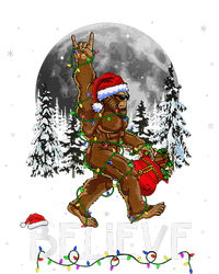 Santa Bigfoot Christmas Lights Funny Sasquatch Believe Xmas T-Shirt