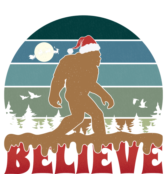 Christmas Bigfoot Retro Tie-Dye T-Shirt