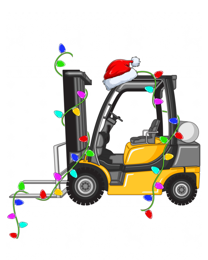 Ugly Xmas Lights Santa Hat Forklift Christmas Cool Gift Coaster