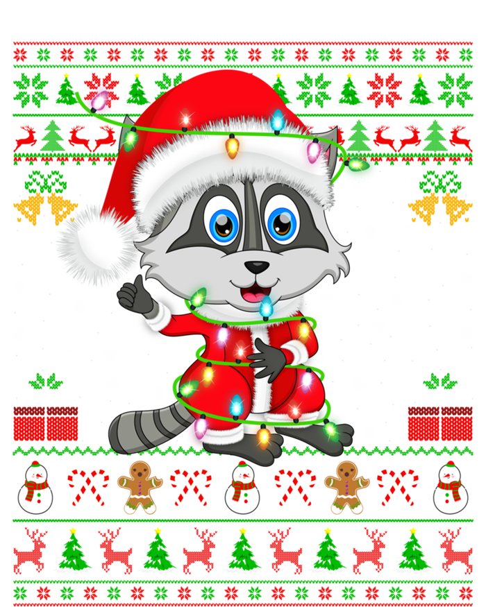 Ugly Xmas Lights Santa Costume Raccoon Christmas Gift Toddler Sweatshirt