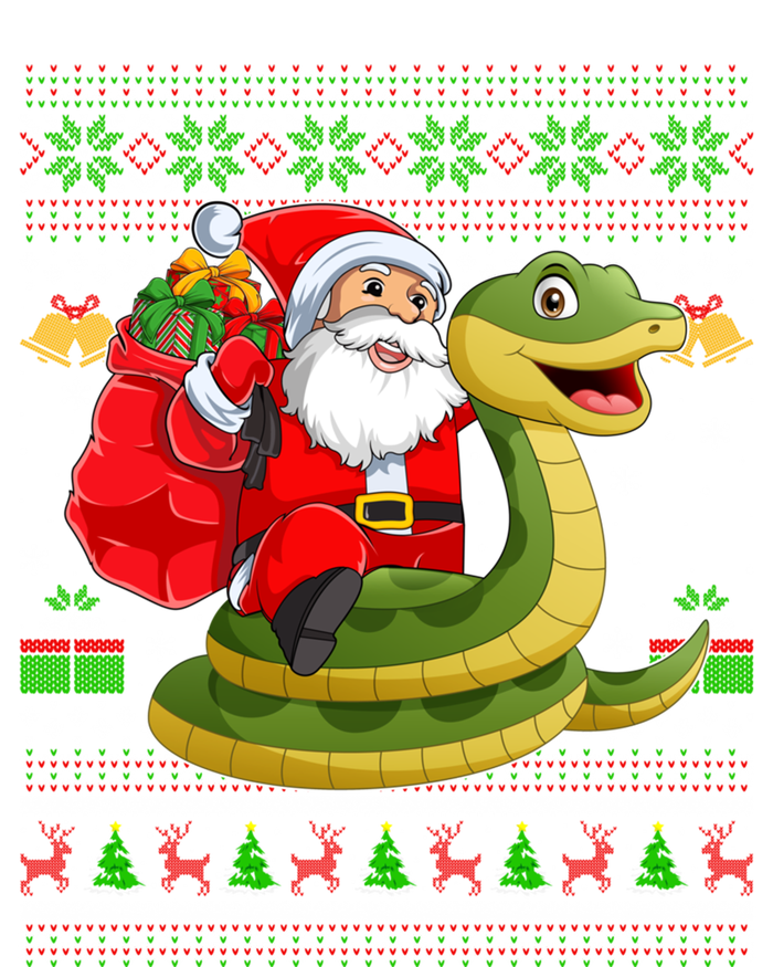 Ugly Xmas Funny Santa Riding Snake Christmas Gift Full-Length Apron With Pockets