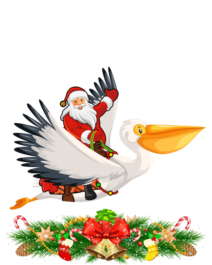 Xmas Decor Lights Funny Santa Riding Pelican Bird Christmas Gift Poster