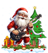 Xmas Tree Lights Guitarist Santa Playing Guitar Christmas Gift T-Shirt