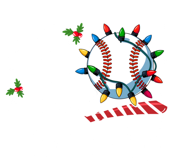 Tis The Season Baseball Christmas Snowflakes Lights Xmas Gift T-Shirt