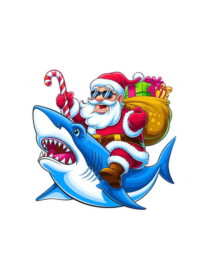 Totally Jawsome Christmas Shark Santa Hat Lights Snowflakes Gift T-Shirt