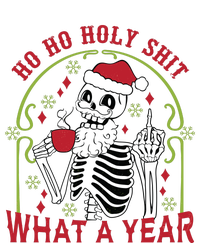 Ho Ho Holy Sht What A Year Skeleton Santa Christmas Gifts V-Neck T-Shirt