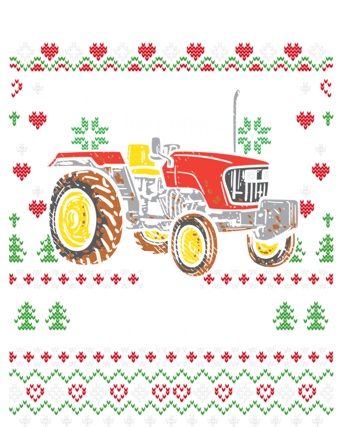 Tractor Driver Ugly Xmas Harvester Farmer Christmas Gift Women's Tri-Blend 3/4-Sleeve Raglan Shirt