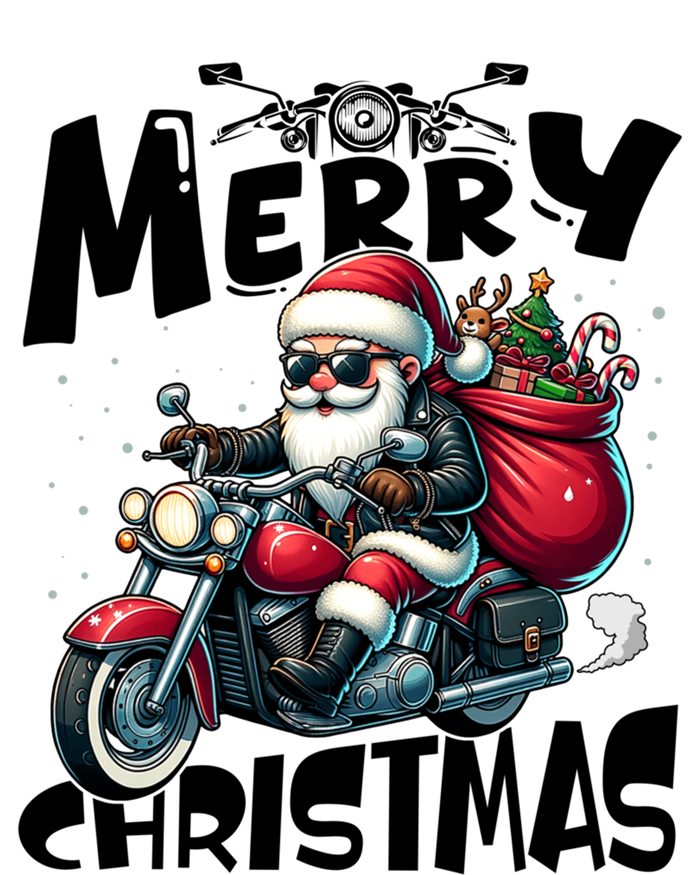 Funny Gift Merry Christmas Xmas Santa Motorcycle Biker Baby Bodysuit