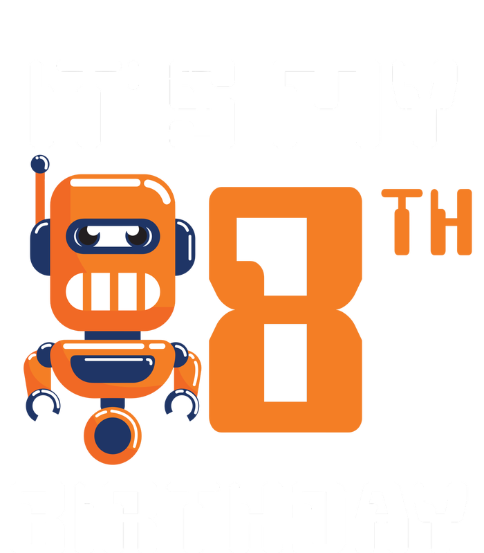 8th Birthday Party Robot 8 Year Old Robotics Boy T-Shirt