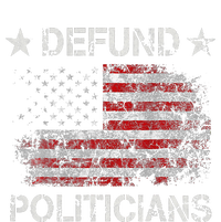 Defund The Politicians Distressed American Flag Women's Tri-Blend 3/4-Sleeve Raglan Shirt