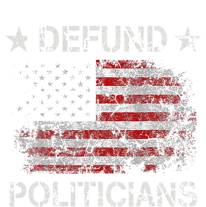 Defund The Politicians Distressed American Flag Women's Tri-Blend 3/4-Sleeve Raglan Shirt