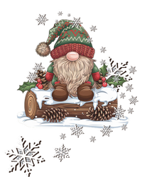 Snowflakes Design Cute Woodland Gnome Wintertime Gift Pom Pom 12in Knit Beanie