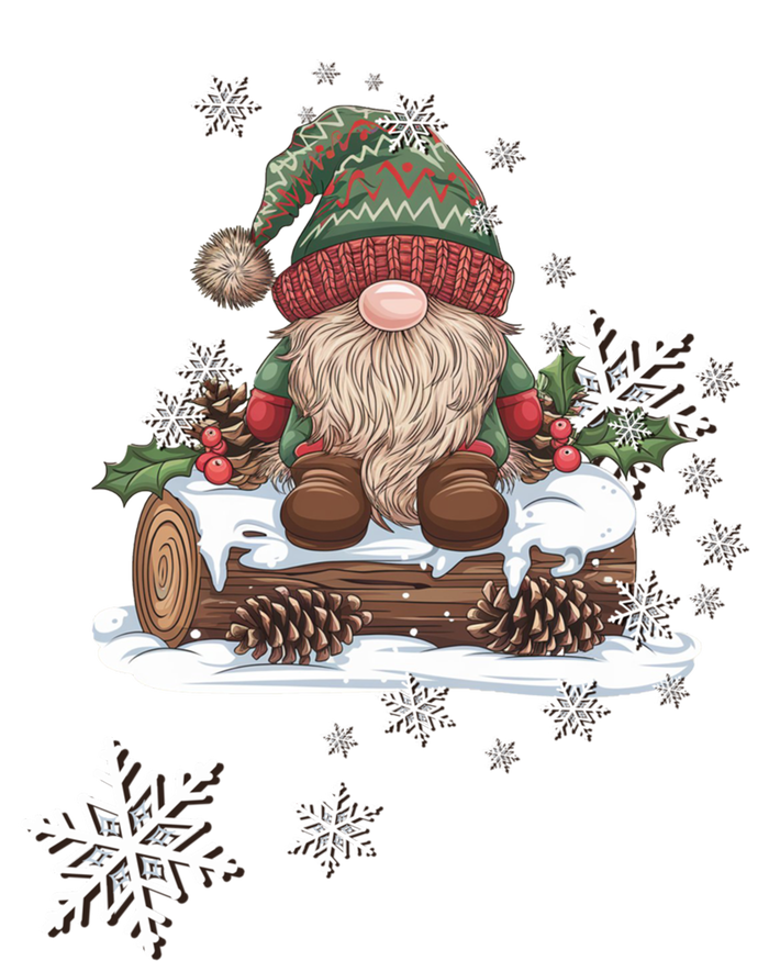 Snowflakes Design Cute Woodland Gnome Wintertime Gift Pom Pom 12in Knit Beanie