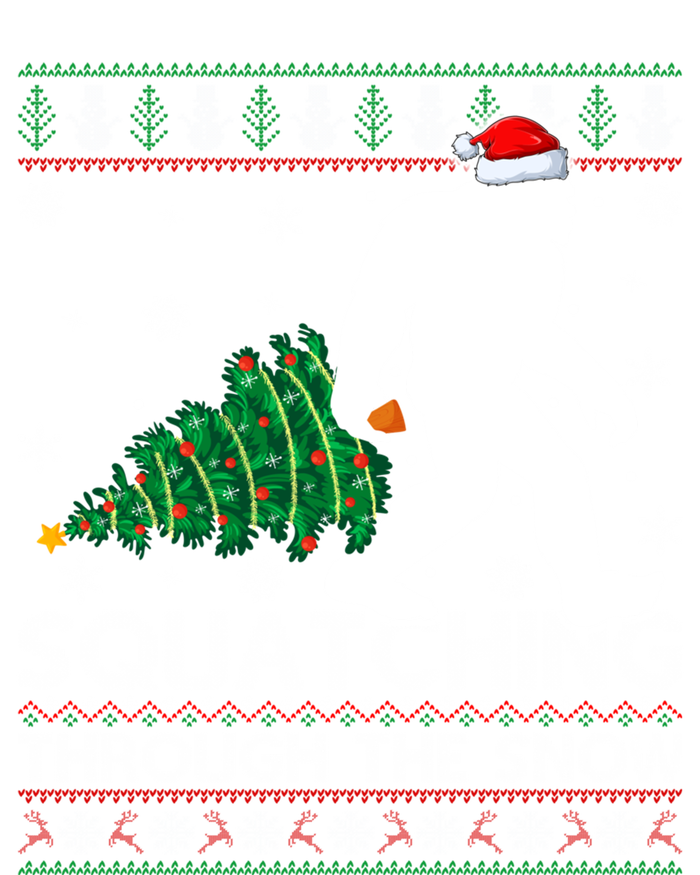 Squatching Through The Snow Xmas Tree Ugly Bigfoot Christmas Gift Kids T-Shirt