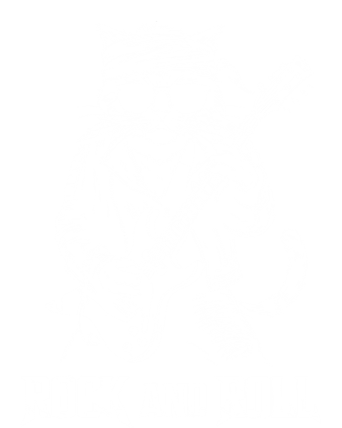 Rock And Roll Funny Cat Playing Bass Guitar Bassist Gift T-Shirt