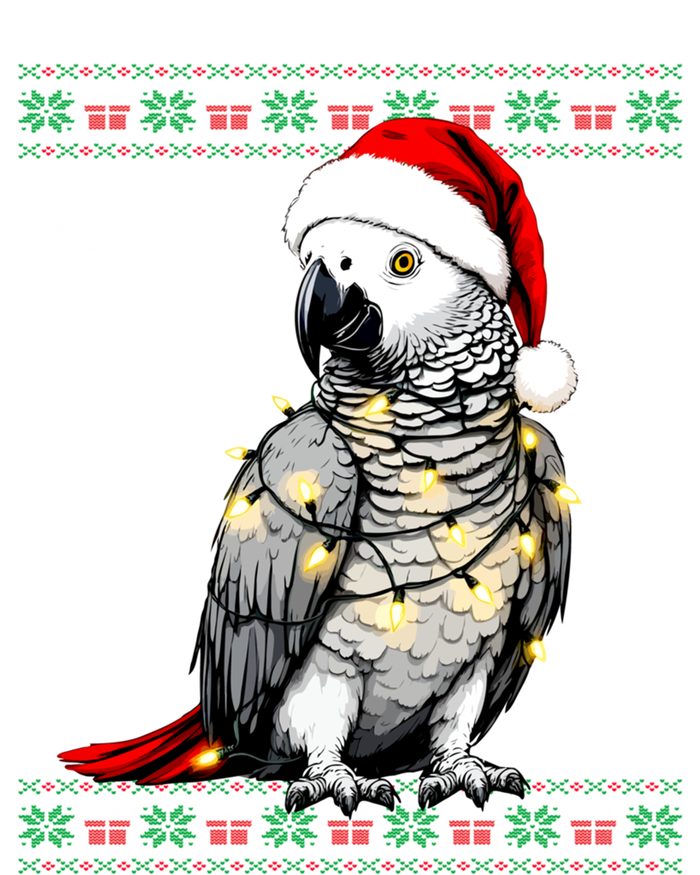 Santa African Grey Parrot Bird Ugly Christmas Gift Valucap Bio-Washed Visor