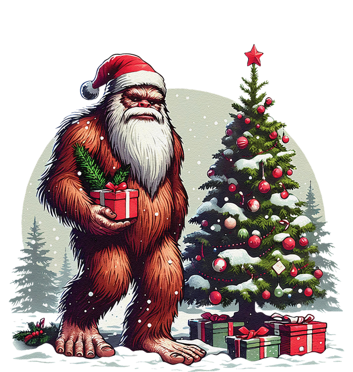 Bigfoot Santa Christmas Tree Lights Xmas Sasquatch Lovers T-Shirt