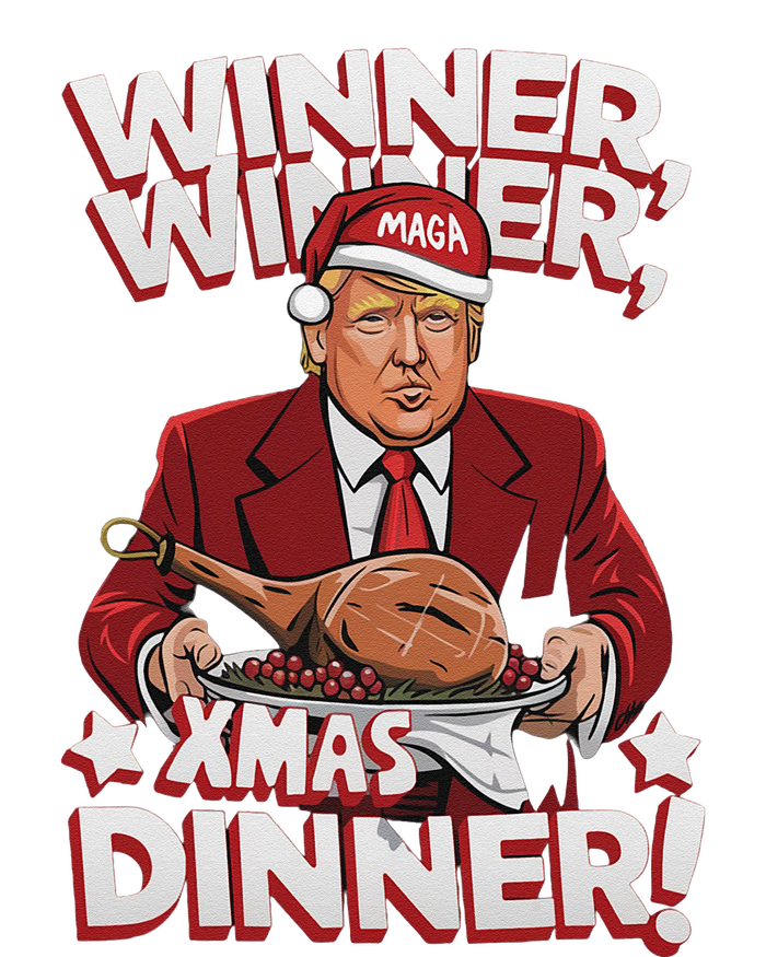 Humor Funny Winner Winner Christmas Dinner Trump Funny Xmas Cooling Performance Long Sleeve Crew