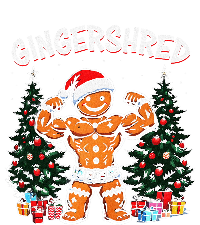 Gingershred Funny Gingerbread Man Gym Bodybuilding Christmas T-Shirt